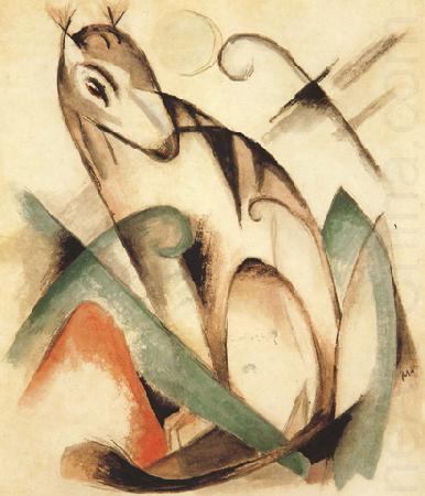 Seated Mythical Animal (mk34), Franz Marc